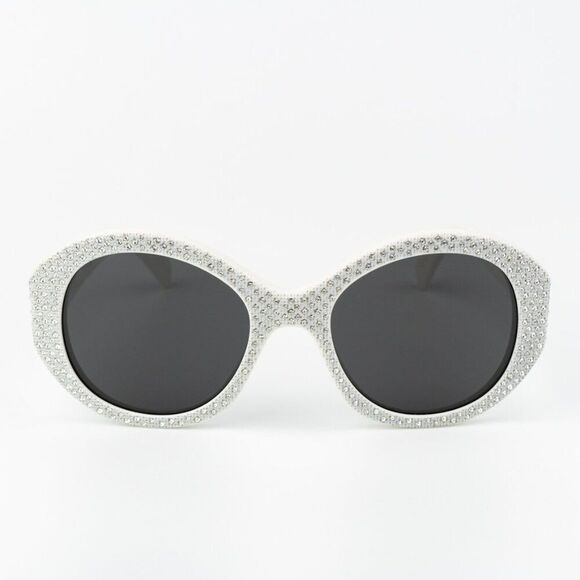 NEW Celine CL4240IS 25A ANIMATION Ivory Silver Studs Smoke Geometric Sunglasses main image 7